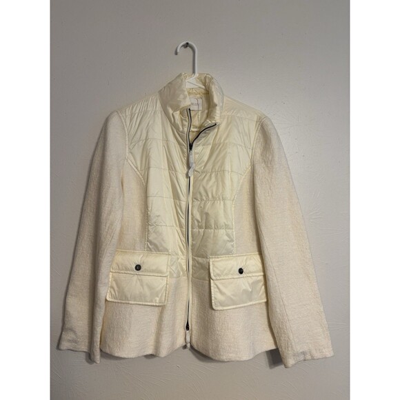 Madeleine 12 Medium Ivory Cream Jacket Coat Wool Zip - Picture 1 of 6